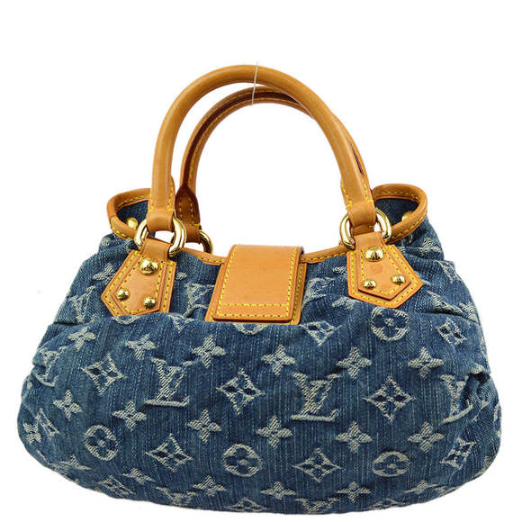 LOUIS VUITTON 2006 Blue Monogram Denim Pleaty Handbag M95020 162456 - Picture 2 of 10